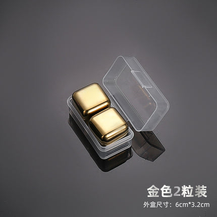 304 Food Grade Stainless Steel Ice Cube Quick-Frozen Ice Tartar Set Bar Whiskey Iced Red Wine Metal Ice Cubes