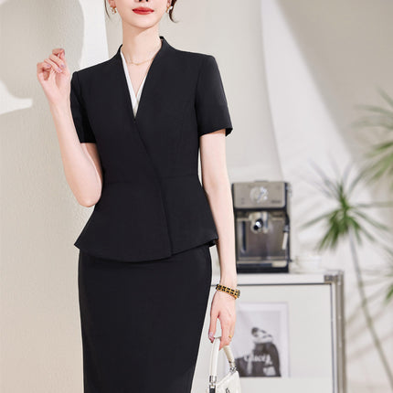 Formal wear women's business wear suit suit skirt business reception sales department work clothes Hotel hotel front desk work clothes
