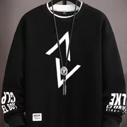 Junior High School Student Sweatshirt Men's T-Shirt Inner Wear Youth Spring & Fall New Style High School Student Spring Bottoming Shirt Big Children's Men's Clothing