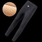Black and gray camel hair pants fleece-linedthickened men's bottom pants / L