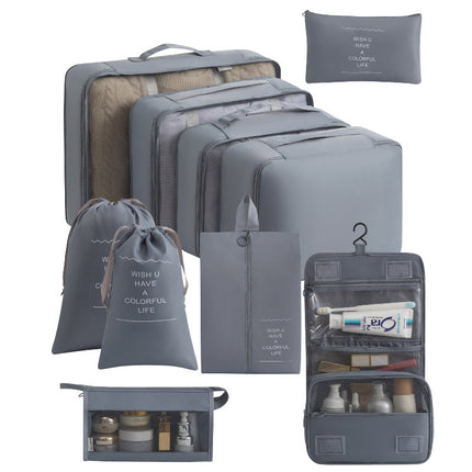 Cross-border Travel Storage Bag Ten-piece Set Business Travel Storage Bag Large Capacity Storage Bag Waterproof Travel Storage Bag