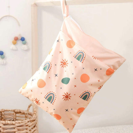 Ins Baby Room Decorative Storage Hanging Bag Cross-border Hot Selling Baby Diaper Bag Wetbag Dry and Wet Separation 30*40