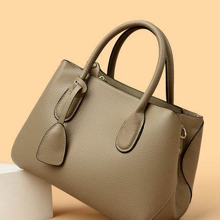 Genuine Leather Tote Bag High-end Large Capacity Women's Bag 2025 New Top Layer Cowhide Women's Bag Commuter Shoulder Crossbody Bag