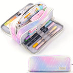 Oxford cloth double pen case [starry sky pink]