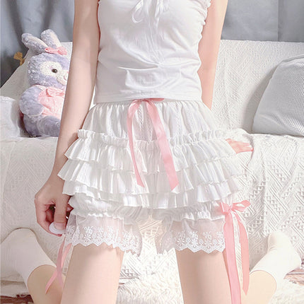 Cross-Border Pumpkin Pants Lolita Cake Skirt Puffy Skirt Anti-Exposure Safety Shorts Jk Lace Pure Cotton Inner Shorts