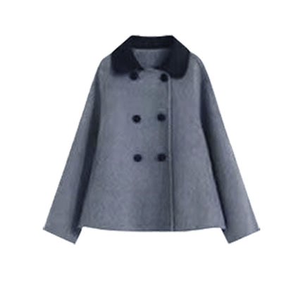 plus size chubby girl autumn and winter women's French Hepburn wind woolen cloth coat knitted sweater dress two-piece suit 200kg