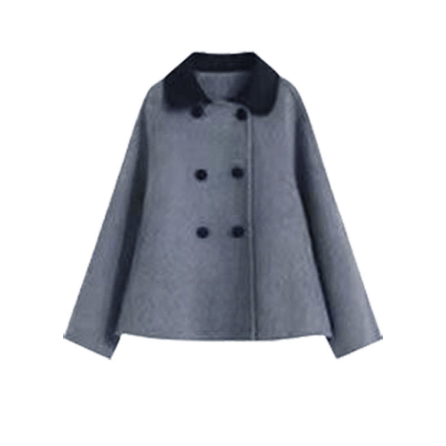 plus size chubby girl autumn and winter women's French Hepburn wind woolen cloth coat knitted sweater dress two-piece suit 200kg