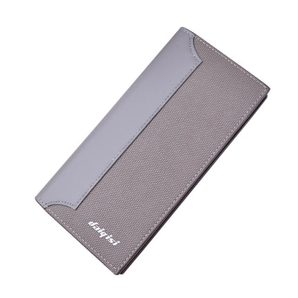 New Wallet Men's Long Wallet Vertical Fashionable Stitching Color Contrast Soft Wallet Multi-card Banknote Clip suit Bag