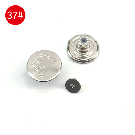 Wholesale In-Stock Waist-Cinching Button-Free Detachable Jeans Buttons, Eco-Friendly Buttons, Screw Metal I-Shaped Buckles