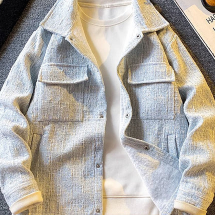 Spring and Autumn Couples Chanel Style Plaid Jacket Men's Loose Casual High-end Lasel Jacket Home Figure# TT07