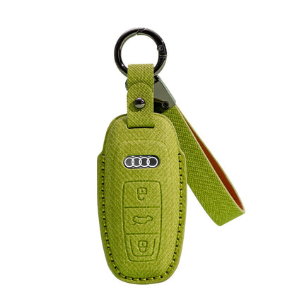 Suitable for Audi A6L Key Cover A8 Male A4L Male A7A3 Female Q3 Car Q5L Cowhide Q8 Shell Q7 Buckle Q2L Special Buckle