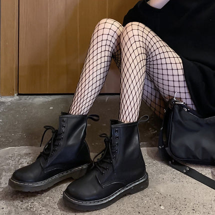 Japanese-Style Fishnet Stockings, Anti-Snag Thin Spring/Summer Women's Heart-Patterned Black Long Pantyhose, Jk Tights Wholesale