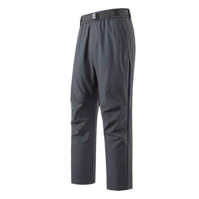 Cross-Border Detachable Fleece-Lined Softshell Pants Unisex Outdoor Fleece-Lined Thermal Softshell Pants Two-Piece Set Detachable