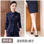 Blue suit + skirt / S