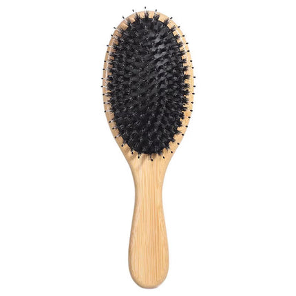 Natural Boar Bristle Air Cushion Comb Bamboo Bristle Comb Wooden Air Bag Comb Temu Popular Cross-Border Export Massage Comb
