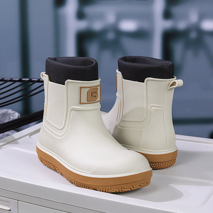 Cross-Border European and American Style Rain Boots, High-Top Men's Rain Boots, Outdoor Waterproof Rubber Shoes, Environmentally Friendly Material Water Shoes, Outdoor Functional