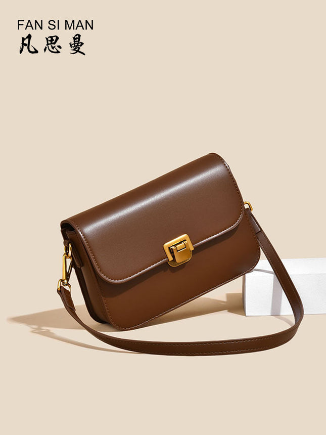 Vansiman Women's Bag Spring and Summer Bag Women's Crossbody Bag High-end Underarm Bag Bags Shiling Bag Leather Bag
