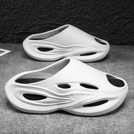 2025 New Open-Toe Eva Casual Comfortable Breathable Fashionable Flat Simple Versatile Everyday Couple Slippers