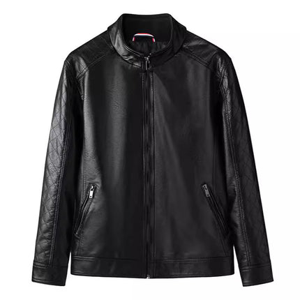 Foreign Trade Leather Clothing Men's Motorcycle Leather Clothing Casual Autumn and Winter New Leather Jacket Youth Motorcycle PU Jacket Casual Men