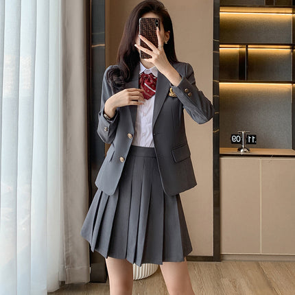 British Academy Style Suit Three-Piece Set Female Kindergarten Teacher Garden Dress jk Uniform suit Student Class Uniform Spring and Autumn