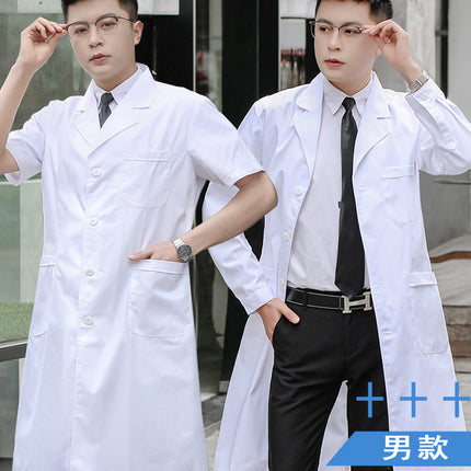 Physician Clinic White Coat Nurse Overalls Autumn and Winter Thick Long-Sleeved Chemical Health Laboratory Male Pharmacy Oral Dentistry