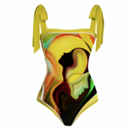 2023 European and American ins Style Belly-Covering Slim One-Piece Bikini Swimsuit Sun Protection Gauze Skirt Hot Spring Swimsuit Two-Piece Set