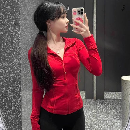 Lulu Same Yoga Clothing Women's Defina Top Fitness Jacket Spring Sports Jacket Scrub Hooded Sun Protection Clothing