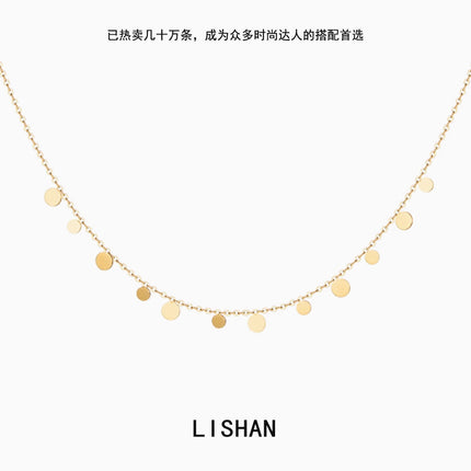 Lishan Versatile Bowknot Accessories Titanium Steel Metal Chain Series Layered Natural Stone Necklace Clavicle Chain for Women