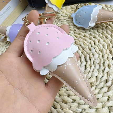 Factory Direct Sales Cute Girly Heart Ice Cream Keychain Versatile Bag Pendant Cute Ice Cream Pendant Cute