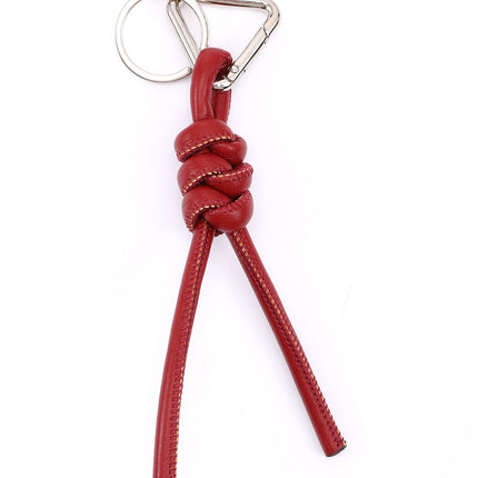 New triangle key chain PU hand-woven diamond key ring bag pendant key chain