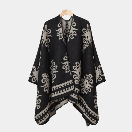Ethnic Style Shawl Cape for Women, Suitable for Outdoor Wear, Yunnan Lijiang Xinjiang Xizang Travel Photography, Stylish Scarf for Women