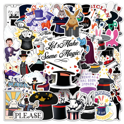 53 Magician Stickers Trend Cool Creative Cartoon Graffiti Waterproof Decorative Thermos Mobile Phone Computer Stickers