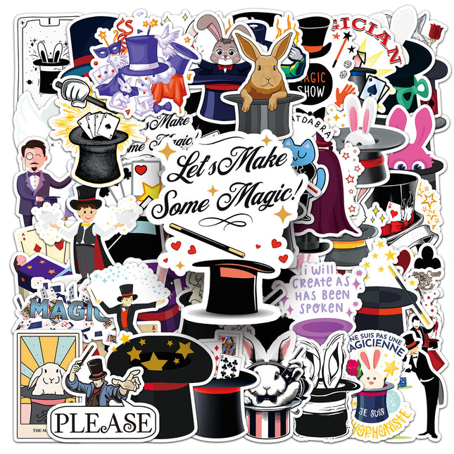 53 Magician Stickers Trend Cool Creative Cartoon Graffiti Waterproof Decorative Thermos Mobile Phone Computer Stickers