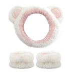 Bear pure white 1 headband/2 wristbands