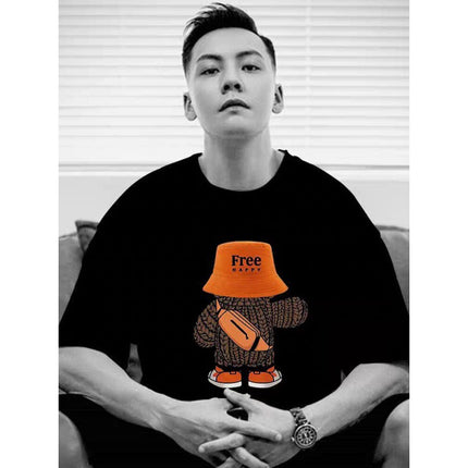 Men's T-shirt Pure Cotton Short-sleeved 2024 New Summer Round Neck Men's and Women's Half-sleeved T-shirt Spring & Fall Popular T-shirt