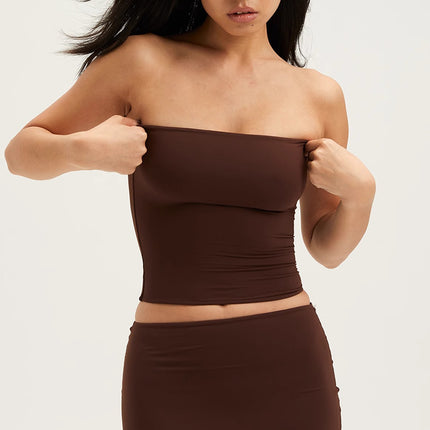 Spot Tankair Sexy Pure Desire Sexy Elastic Tube Top Sports Fitness Vacation Bottoming Vest Chest Wrap
