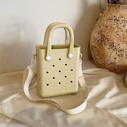 New Satchel Hot-Selling Silicone Hole Bag Cute Ins Style Mobile Phone Hole Bag DIY Decorative Piece Silicone Bag