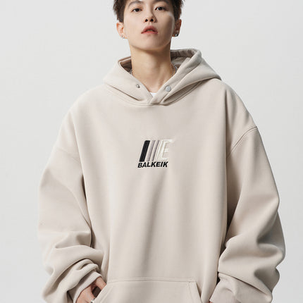American-style Heavy Hooded Sweater Men's Autumn Fashion Brand Casual Couple Hoodie High Street All-match Embroidered Loose Jacket