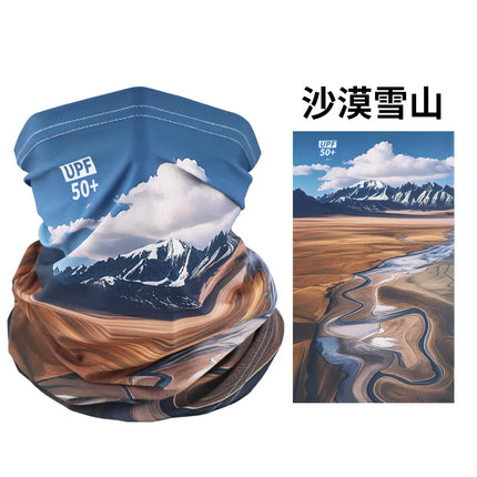 Ice Silk Mask Multifunctional Magic Headscarf Men's Riding Women's Sunshade Sunscreen Neck Sleeve Windproof Square Scarf Scarf Scarf
