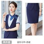 Blue Vest Dress / S