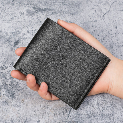 Cross-Border Supply Pu Leather Multifunctional Short Men's Wallet Fashion Foreign Trade Hot-Selling Card Holder Men's Wallet