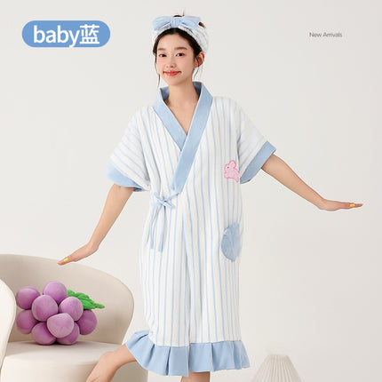 New Style Thickened Bath Towel Girls Can Wear Wrap Cotton Absorbent Quick-drying Household Nightgown Autumn and Winter Bathing Bathrobe Bath Skirt