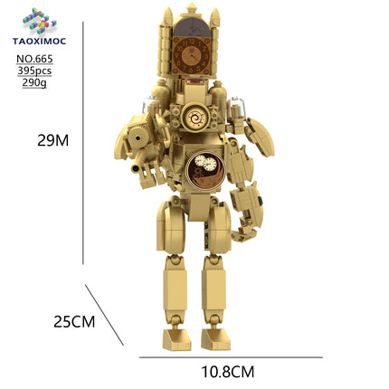 Cross-border moc building blocks toilet Man vs monitor man Skibidi toilet game peripheral hand-made educational toys