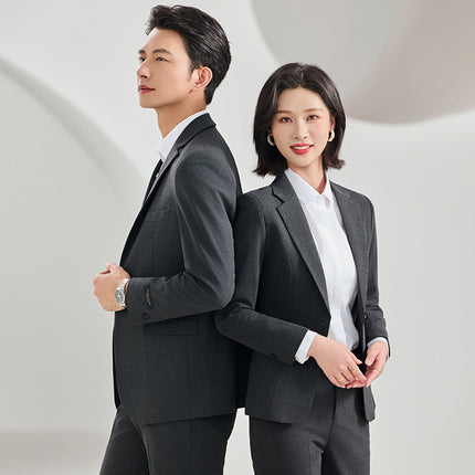Gray Suit Car 4S Shop Workwear Sales Department Administrative Work Uniform Unisex Professional Suit Set