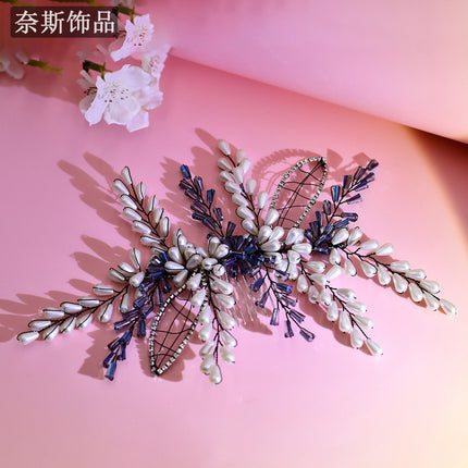Ness NS108 Vintage Imitation Pearl Handmade Accessories Korean Style Simple Large Hair Comb Elegant Internet Celebrity Hair Clip Headwear