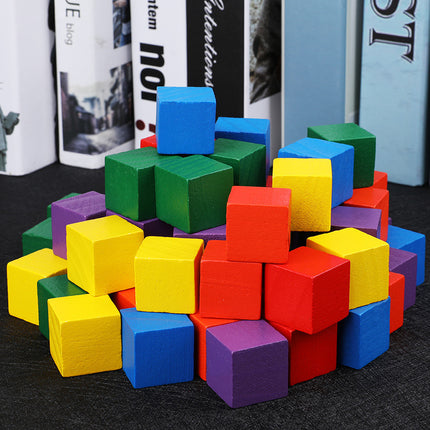 Cube Building Blocks Math Teaching Aids Cube Square Building Blocks Pupils Small Blocks Toys Wood Blocks Square