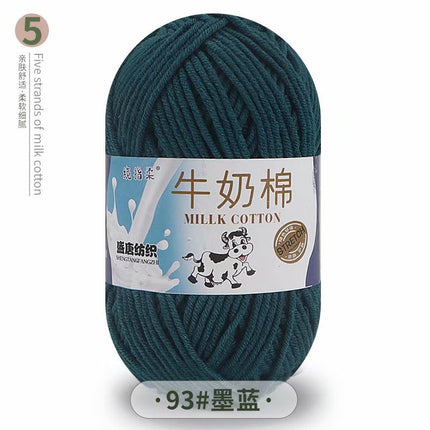 5-Strand Milk Cotton Self-Woven Scarf Medium Thick Thread Ball Blanket Crochet DIY Material Package Wool Ball Hand Knitted Bag Thread