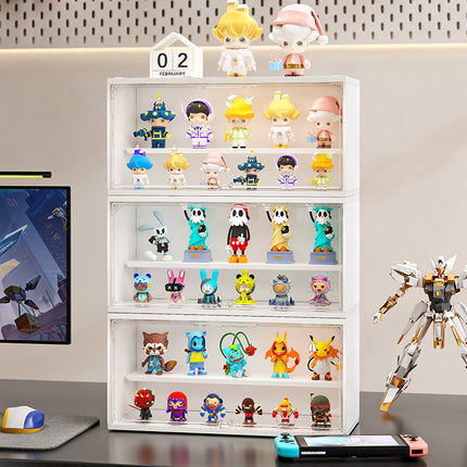 High-definition transparent container container style hand-held toy partition storage box two-dimensional animation peripheral dust rack