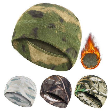 Winter Warm Hat Thickened Hood Outdoor Cycling Windproof Mask Camouflage Men's Cold-Proof Hat Helmet Polar Fleece Warm