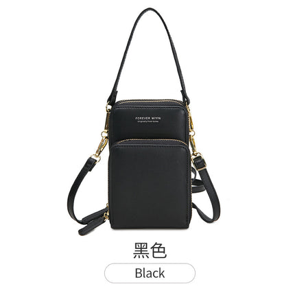 Photo Printed Leather Mobile Phone Bag Women's Crossbody Wallet 2024 New Korean Style Fashion Large Capacity Multi-Functional Mini Bag
